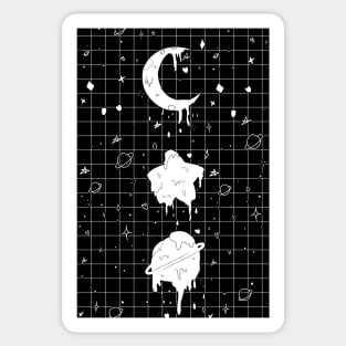 Melting Planet (White Version) Sticker